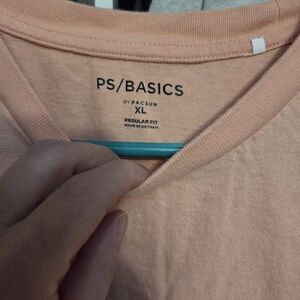 PS/ BASICS by PacSun Peach Crewneck Tee